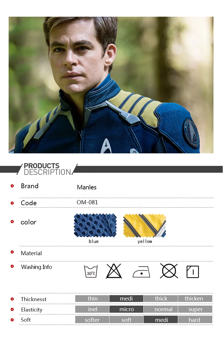 Startreks Beyond cosplay Commander, костюм из саржи, синий костюм, мужская униформа на Хэллоуин, обувь для карнавального костюма