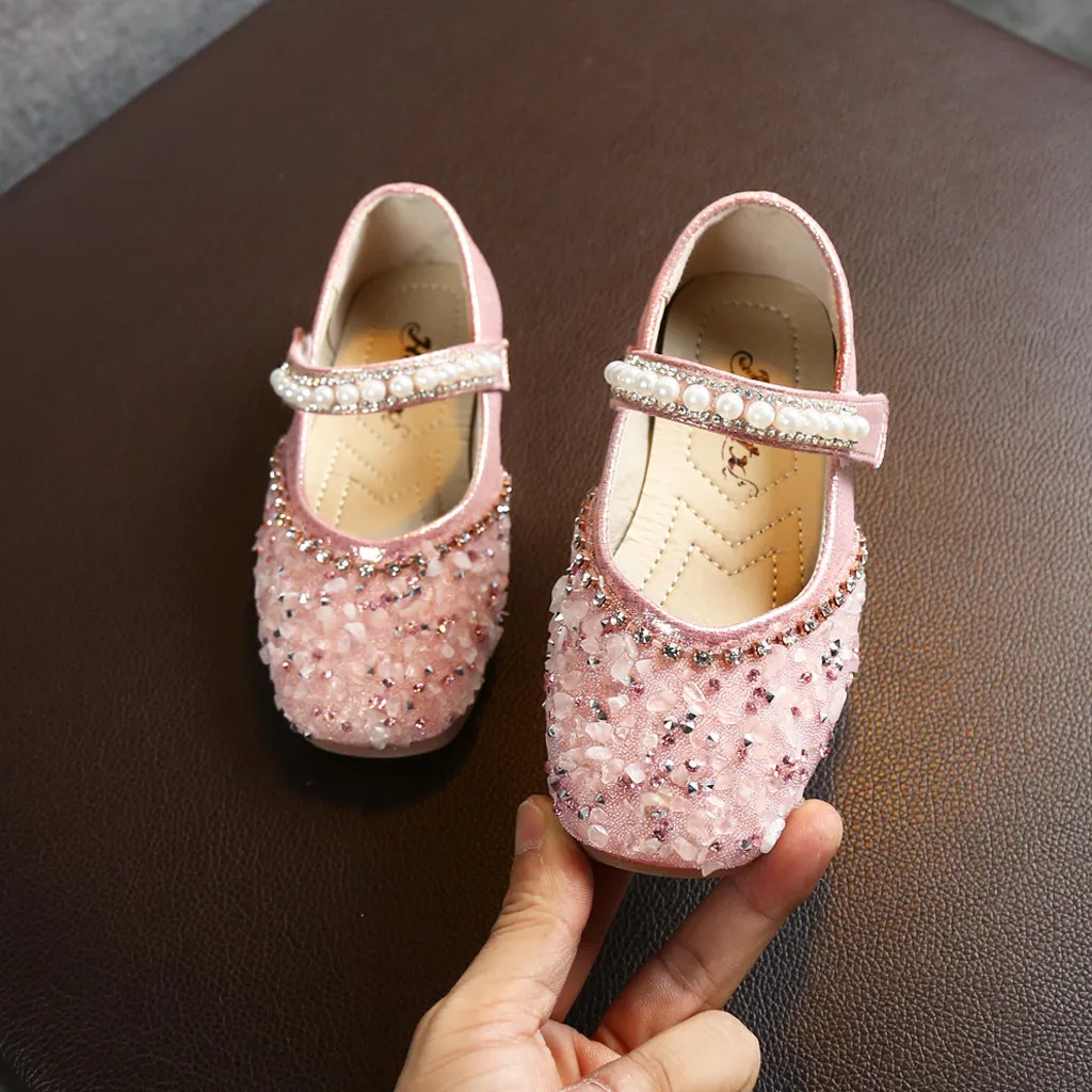 2019 Autumn Girls Shoes Princess Infant Kids Sneakers Baby Crystal Pearl Sequins Sandalias Zapatos Nino Tenis Infantil | Детская одежда