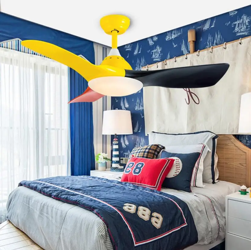 Потолочный светодиодный вентилятор 42 дюйма креативный цветной светильник в