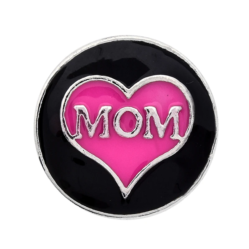 Модные украшения LOVE YOU MOM 18 мм Имбирные кнопки металлические медальоны для мам