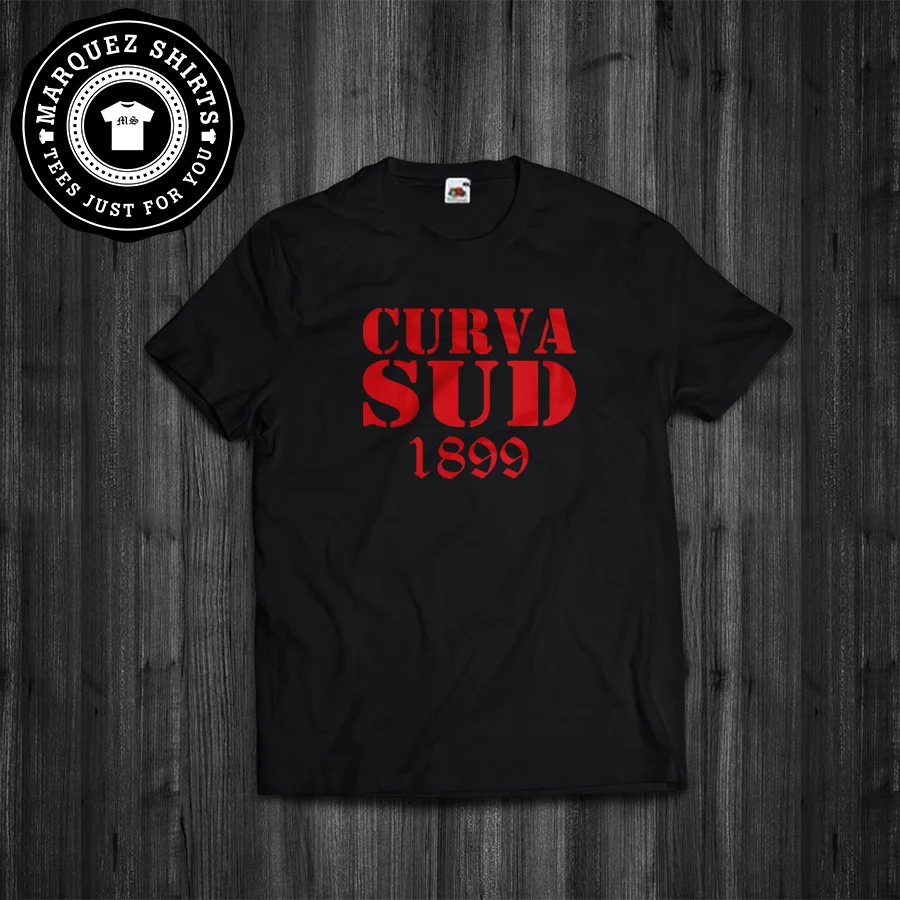 Футболка кривизны 1899 Plein Sud Milano Милан Ультрас Tiffosi Tee|Мужские футболки| |