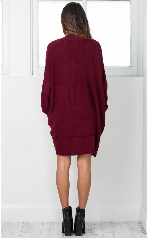 Модные новые простые с длинным рукавом Осень открытой передней свитер