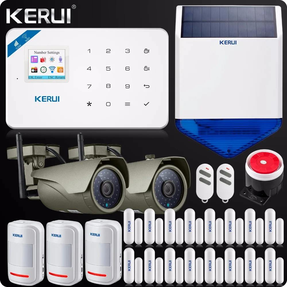 WIFI GSM домашняя система охранной сигнализации сенсорный экран 1080P Wifi ip камера