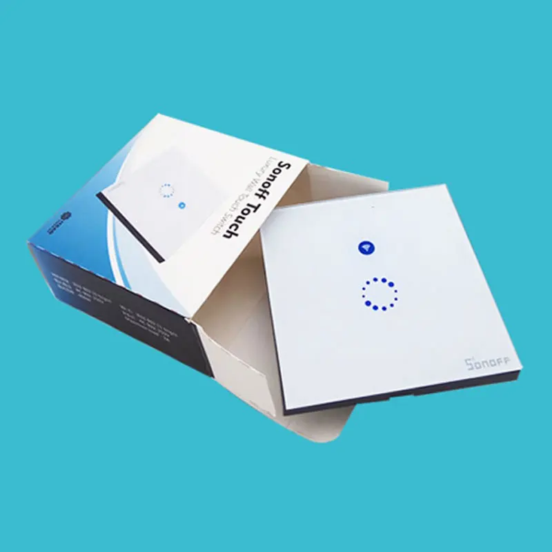 Sonoff умная сенсорная стена ЕС стеклянная панель Переключатель Wifi беспроводной умный дом 1 банда 1 способ светодиодный контроллер таймер 2А розетка