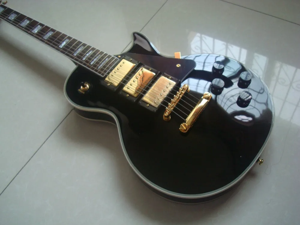 Черный Красота custom гитары Mohogany одна деталь средства ухода за кожей Шеи клен 3