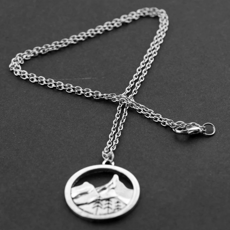 Новинка 2017 очаровательное круглое ожерелье с подвеской из сосны под гору