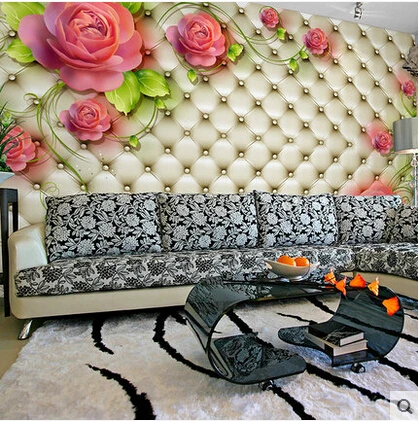 Настенная 3D фотография настенный плакат цветок с пастой для гостиной ТВ