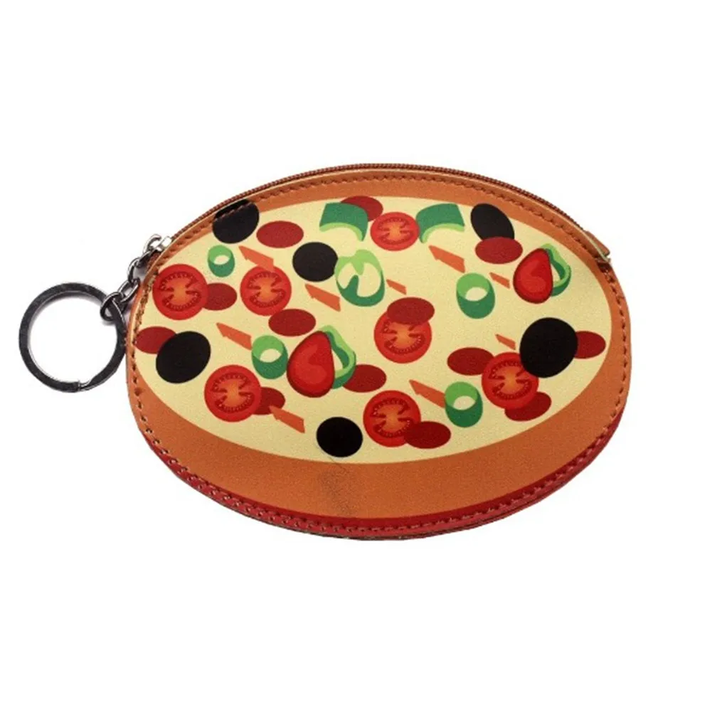 pizza Милый творческий торт Гамбург из искусственной кожи нулевой бумажник детская для девочек и мальчиков Для женщин кошелек леди нулевые Кошельки для монет мешок забавные сумки Лидер продаж - Цвет: pizza