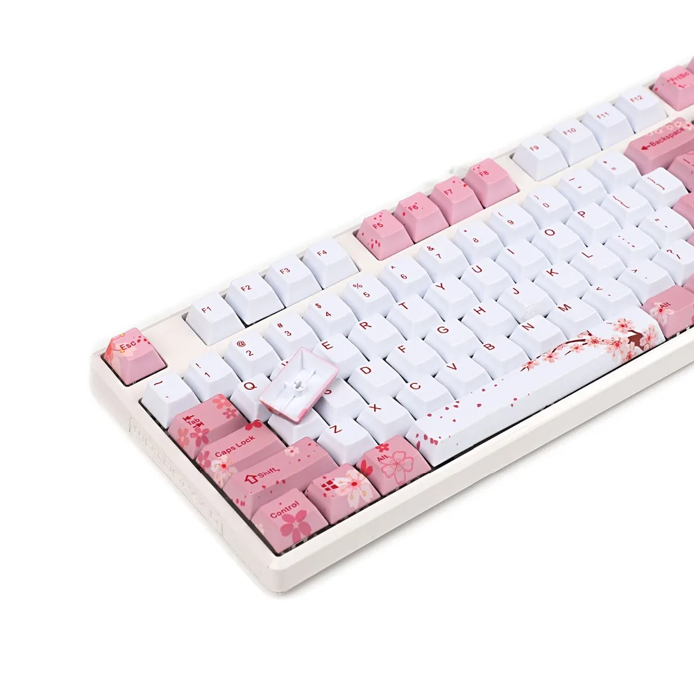 YMDK Вишневый профиль ANSI 108 пять Сторон краситель Sub PBT Keyset Keycap для 61 87 104 стандарт Cherry MX переключатели механическая клавиатура