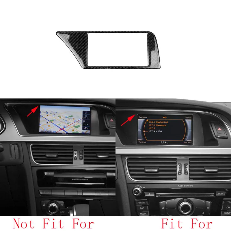 

100% Carbon Fiber GPS Navigator Inner Frame Cover Trim For Audi A4 B8 2009-2012 & A5 13-16