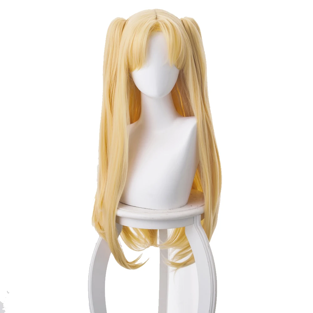 Fate Grand Order Косплей Ereshkigal парик 80 см Glod длинный для косплея термостойкие