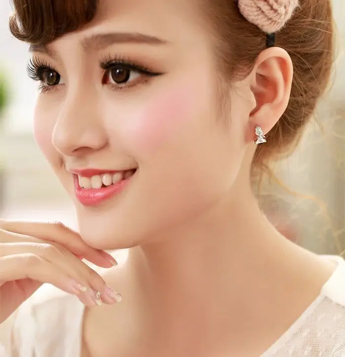 MEGREZEN Angel Wings Stud Earring Cute Earrings With Cubic Zirconia For Women Bijouterie Brincos Para As Mulheres Ye025 | Украшения и