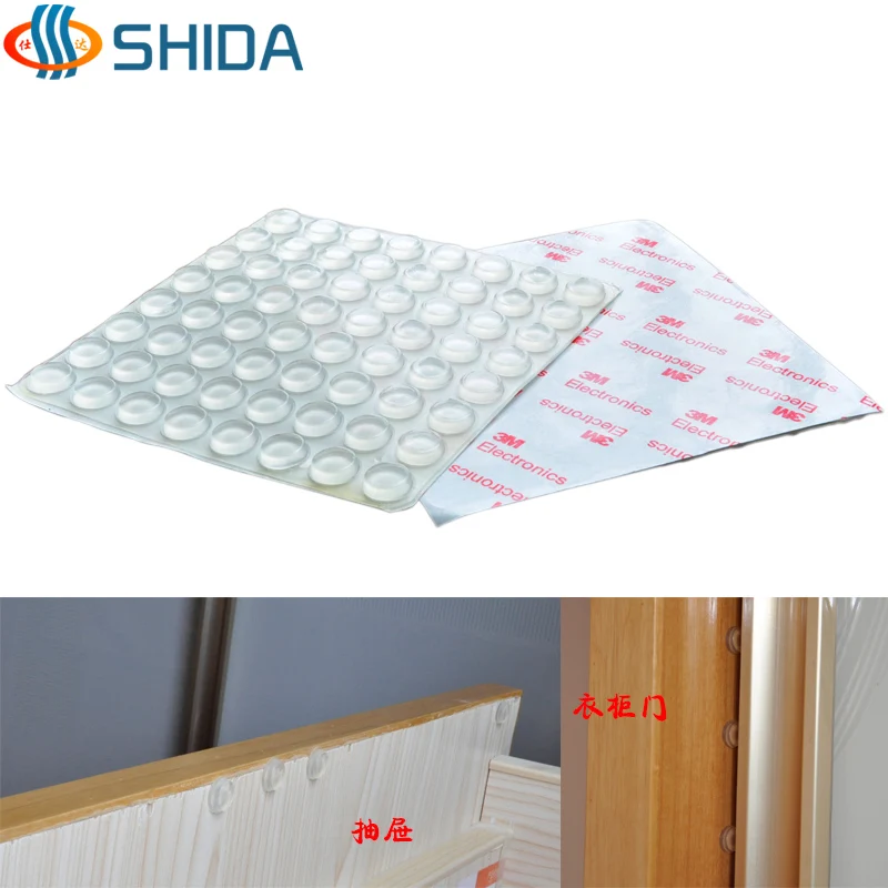 Горячая Распродажа 300 шт. 12 мм * 4 высокие прозрачные Нескользящие силиконовые