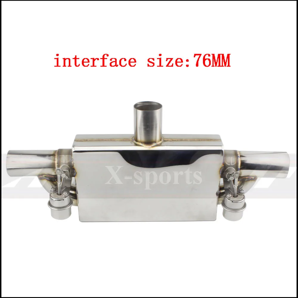 valve Mufflers 76mm Автомобиль выхлопной трубы вакуумный насос переменные глушители клапанов дистанционное управление нержавеющая сталь Универсальный ID 51 63 76 мм т - Цвет: valve Mufflers 76mm