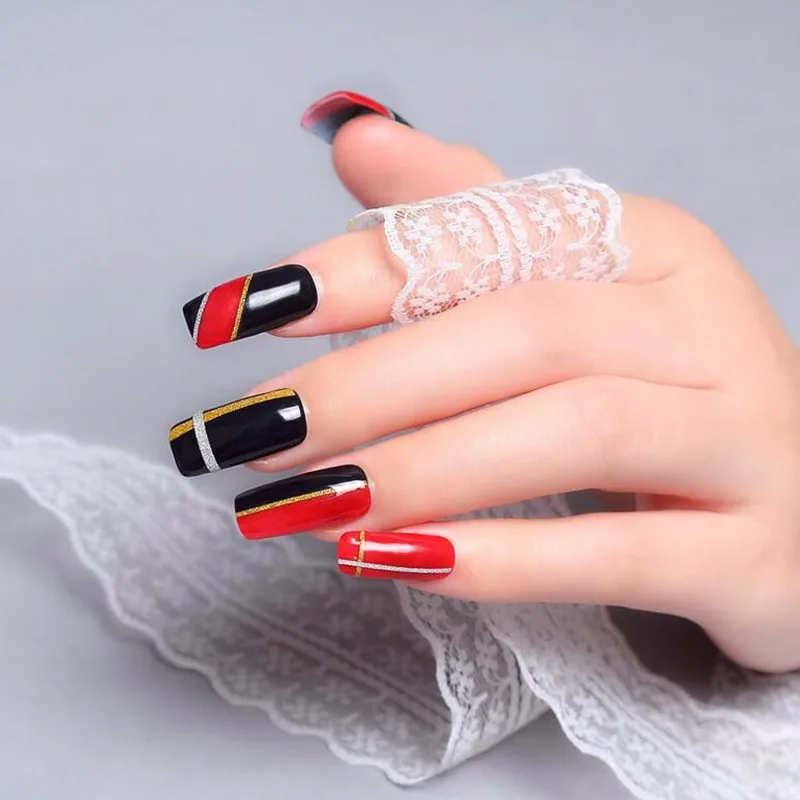 Новый 10 шт./лот ногтей Книги по искусству блеск Чередование ленты линия лазерной