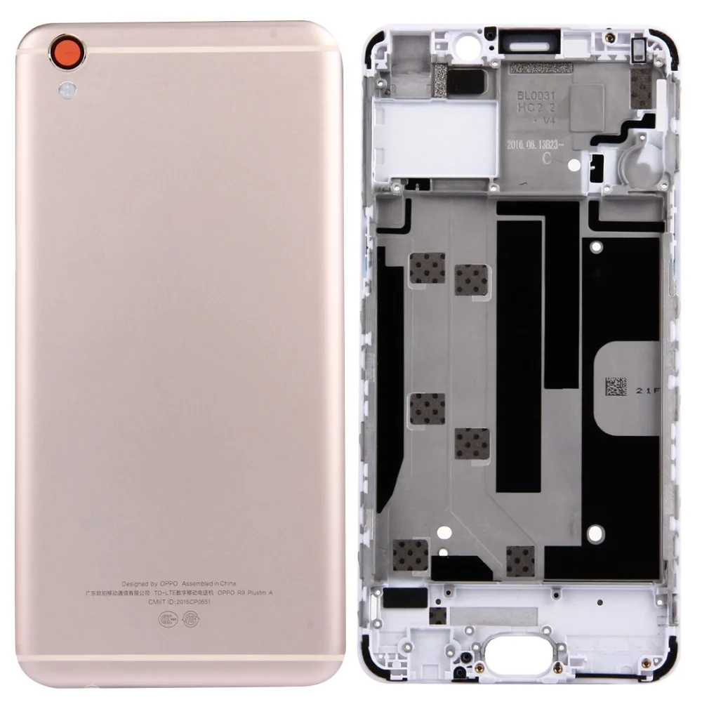 IPartsBuy Новый OPPO R9 Plus задняя крышка аккумулятора + передний корпус ЖК рамка