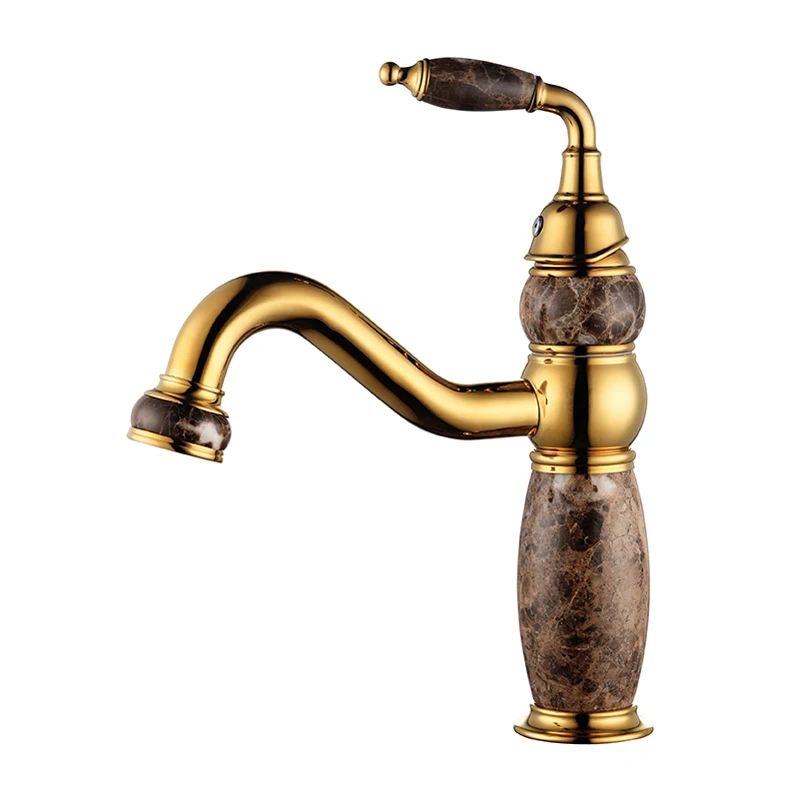 Azos под прилавком смеситель для раковины мягкий латунный нефритовый золотой