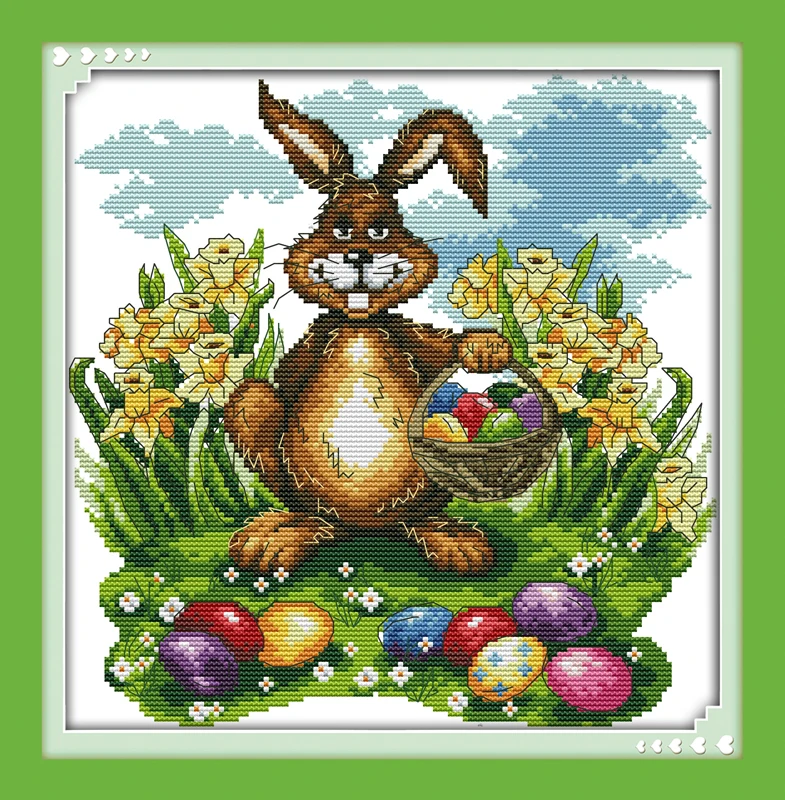 Ваш подарок C826C829K636 14CT 11CT подсчитанный и отпечатанный куриный кролик Пасхальный