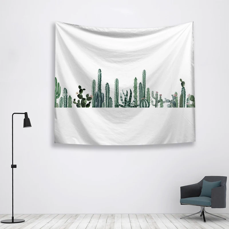 Cactus tapestry 17 Гобелен с изображением хиппи кактуса, настенный гобелен, настенный гобелен, настенное одеяло, гобелен на окно, настраиваемый изголовье, вязаный кактус - Цвет: Cactus tapestry 17
