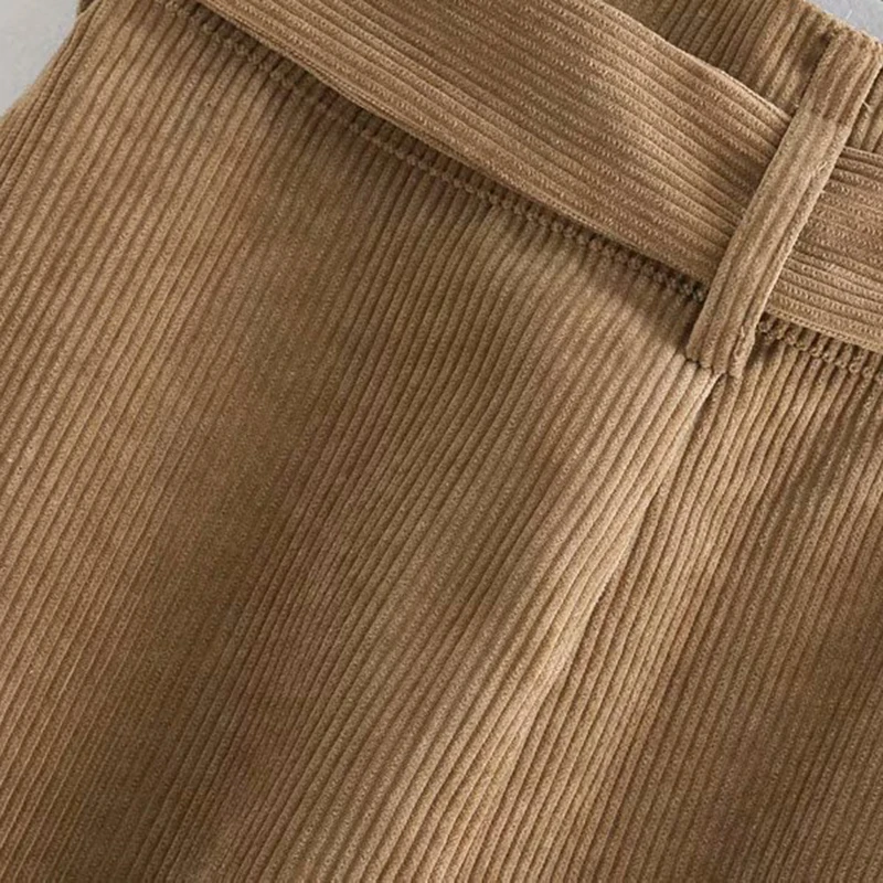 Новинка 2019 винтажная шикарная Вельветовая юбка миди с поясом на пуговицах