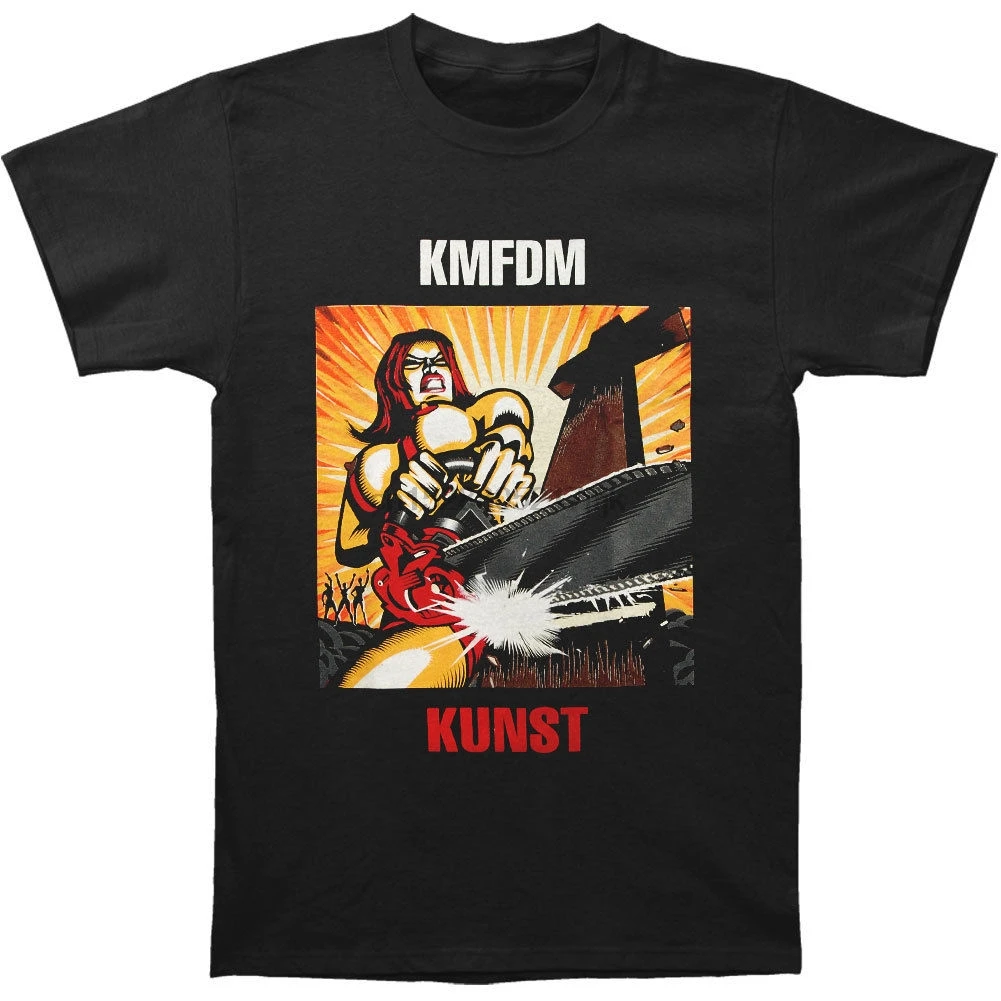 Мужская футболка средней длины Kmfdm | одежда