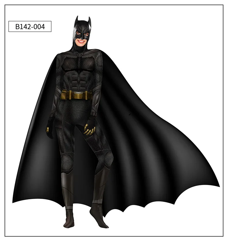 Лига Справедливости Бэтмен зентай Боди Косплей костюмы на Хэллоуин Человек-паук