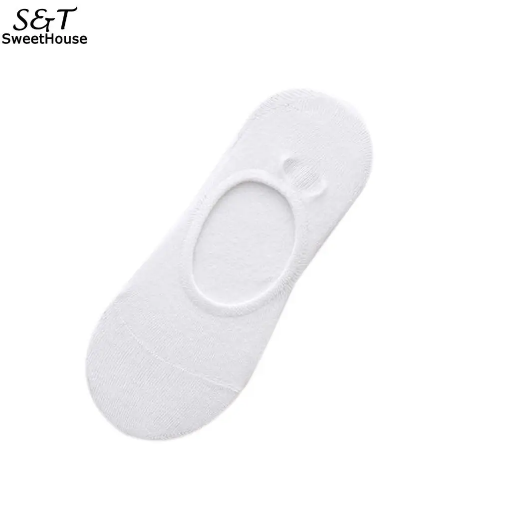 Мужские Базовые носки-башмачки силиконовые Нескользящие повседневные невидимые