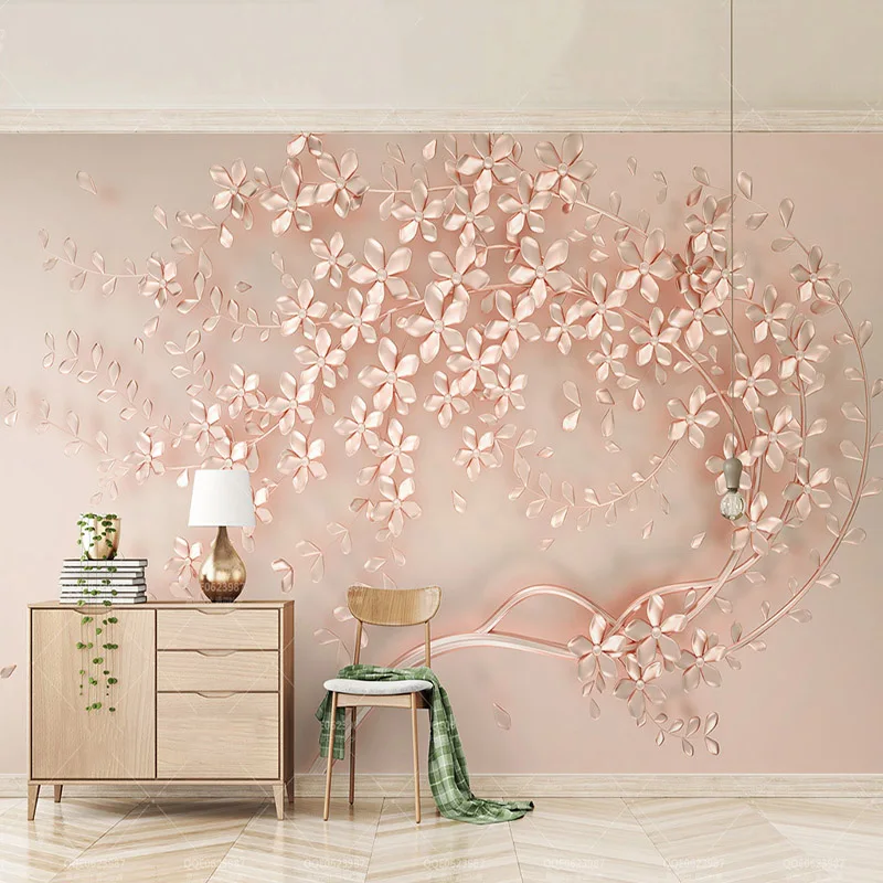 

3D Wallpaper Modern Abstract Art Relief Rose Flowers Photo Wall Paper Mural Living Room Bedroom Fashion Home Decor Wall Painting