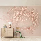 3D обои Современное Абстрактное Искусство рельефные розы цветы фото настенная бумага роспись Гостиная Спальня модный домашний декор настенная живопись