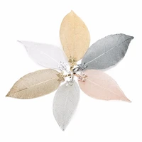 6 colors charm exquisite leaf necklaces pendant for women girl gold color small butterfly copper pendant for jewelry makings