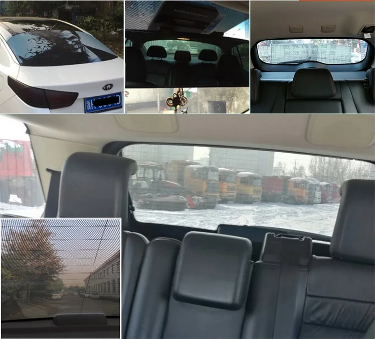 Левая сторона автомобиля Наклейка s автомобиль-Стайлинг заднего стекла стекло наклейка перфорированная ПВХ боковое окно наклейка s заднее лобовое стекло Декор стикер