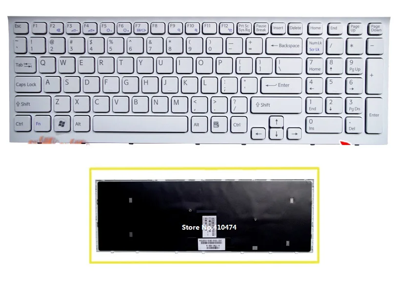 Новая белая клавиатура SSEA US для Sony vaio VPC EB VPCEB pcg 71211v VPCEB36FG VPCEB4J1R с рамкой|keyboard for sony