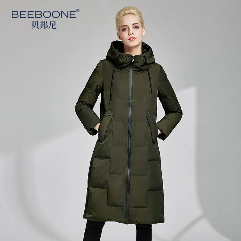 Женский длинный пуховик BEEBOONE теплый зимний 2018|Женские пуховики| |