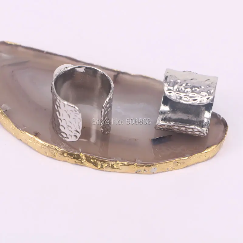 10 шт. ZYZ R6449 натуральный белый жемчуг с кристаллами круглое кольцо