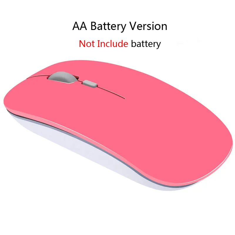 Pink AA IceRay качество 2400 dpi Бесшумная 2,4G беспроводная мышь с бесшумной кнопкой для компьютера ПК ноутбука Android tv - Цвет: Pink AA