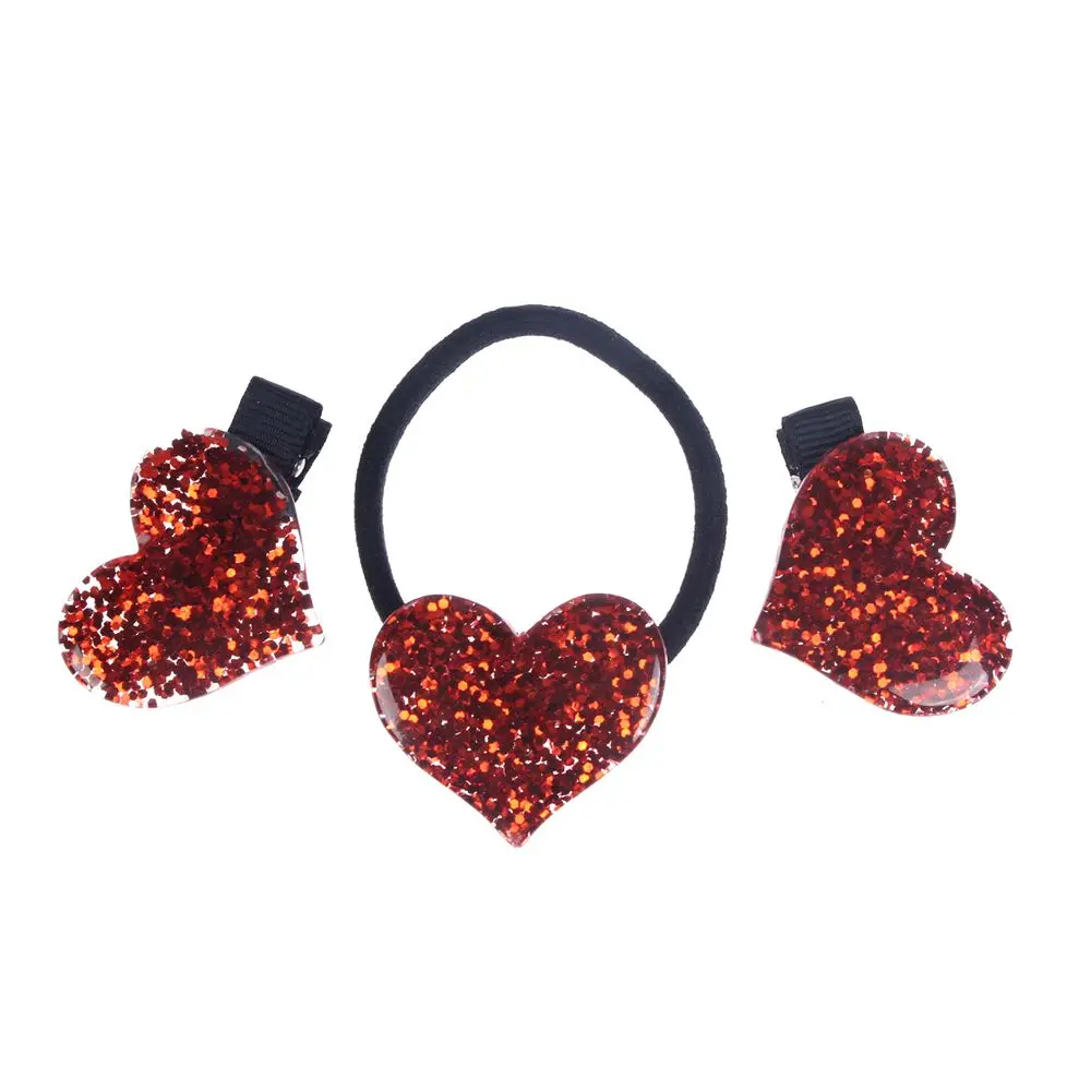 

3PCS Headwear Acrylic Love Star Elastic Hair Band Safety Hair Clips Colorful Cute Girls Gift Kids Hair Accessories Children