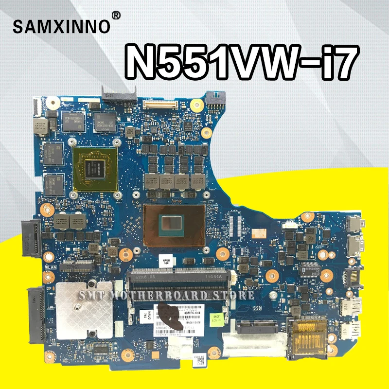 N551VW для For Asus N551V G551V FX551V G551VW FX51VW материнская плата ноутбука I7 6700HQ CPU тестирования