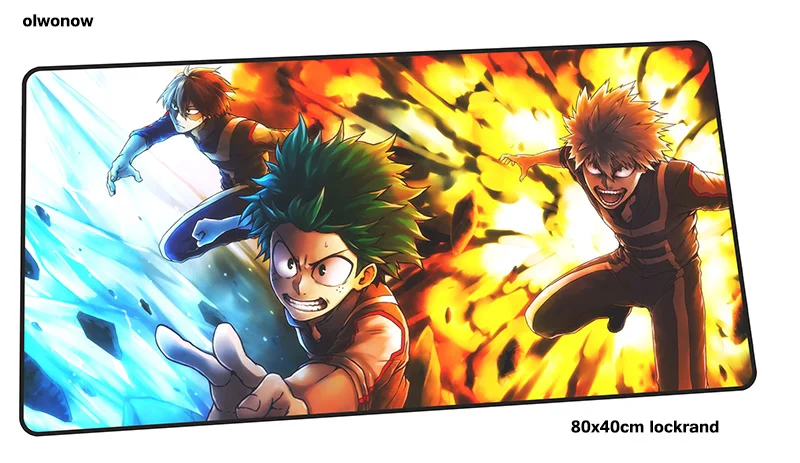 Size 800x400x2mm Игровой коврик для мыши My Hero Academy, геймерский коврик для мыши 800x400x2 мм, гелевый коврик для мыши, аксессуары для ноутбука, коврик для мыши, эргономичный коврик - Цвет: Size 800x400x2mm