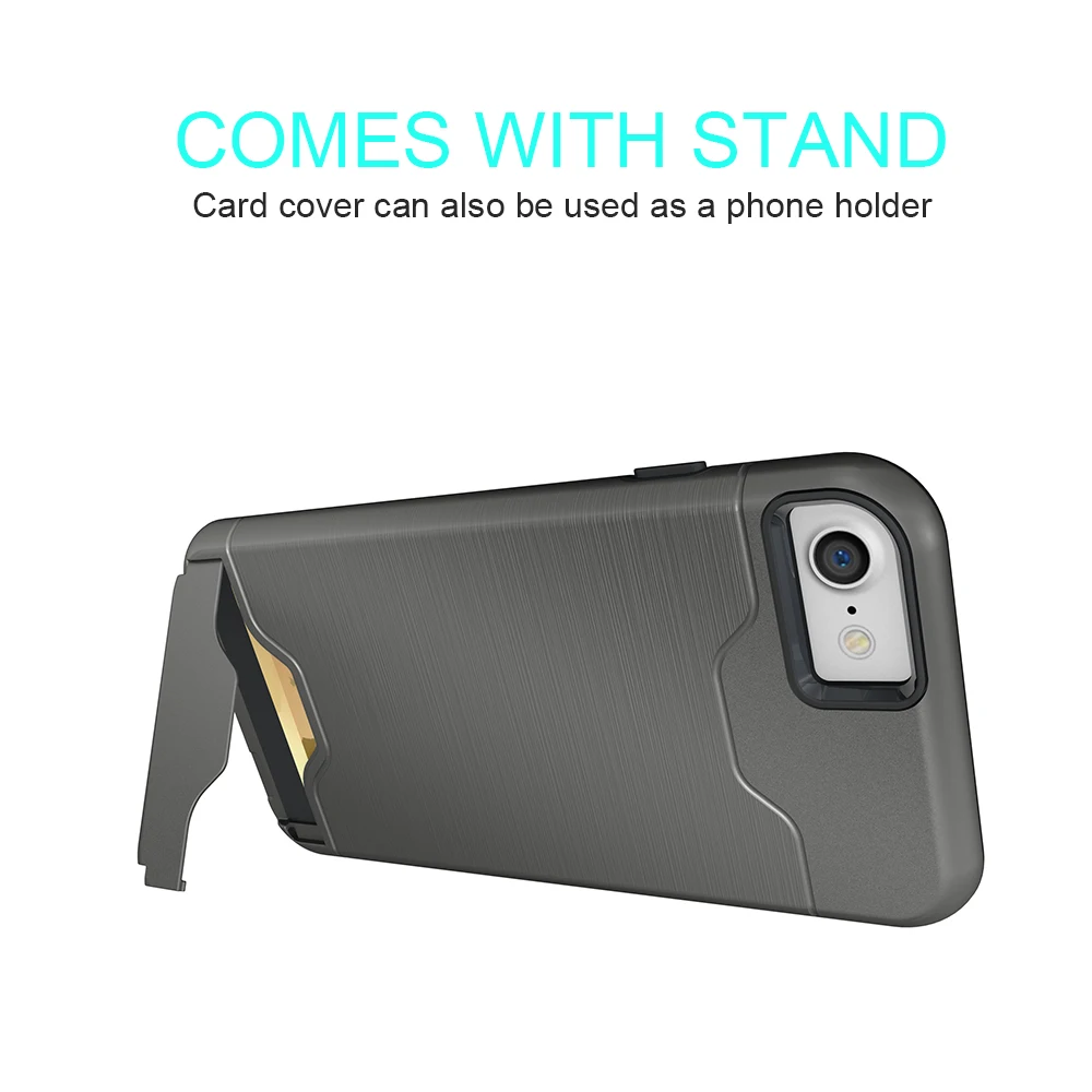 Fundas крышка с держатель для карт iphone 7 случае телефон Корпус Coque силиконовые Чехол