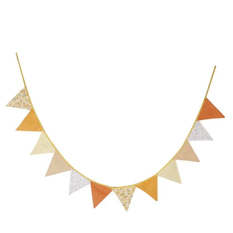 Гирлянда для баннеров из хлопковой ткани 12 шт. баннеры с флагом свадьбы дня