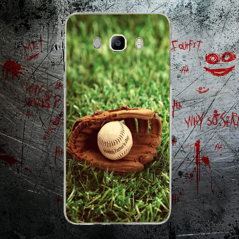 Fire Yellow Softball Baseball For Samsung Galaxy A3 A5 A8 2016 2017 2018 J1 J2 J3 J5 J7 Soft Silicone TPU Mobile Phone Cases | Мобильные