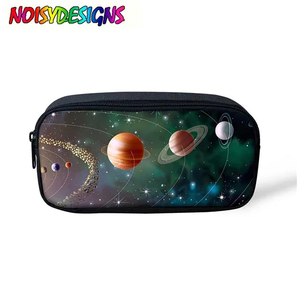 LMYD4515K NOISYDESIGNS, детский пенал, чехол для карандашей, Вселенная, космос, солнечный дизайн, чехол для карандашей для мальчиков, школьные принадлежности, сумка для макияжа на молнии - Цвет: LMYD4515K