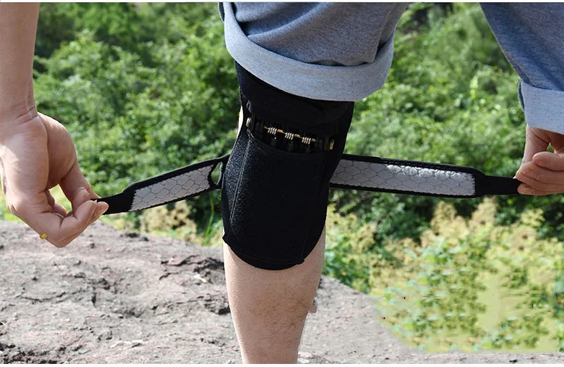 1PC Breathable Non-slip Lift Joint Support Knee Pads Powerful Rebound Spring Force Knee Booster