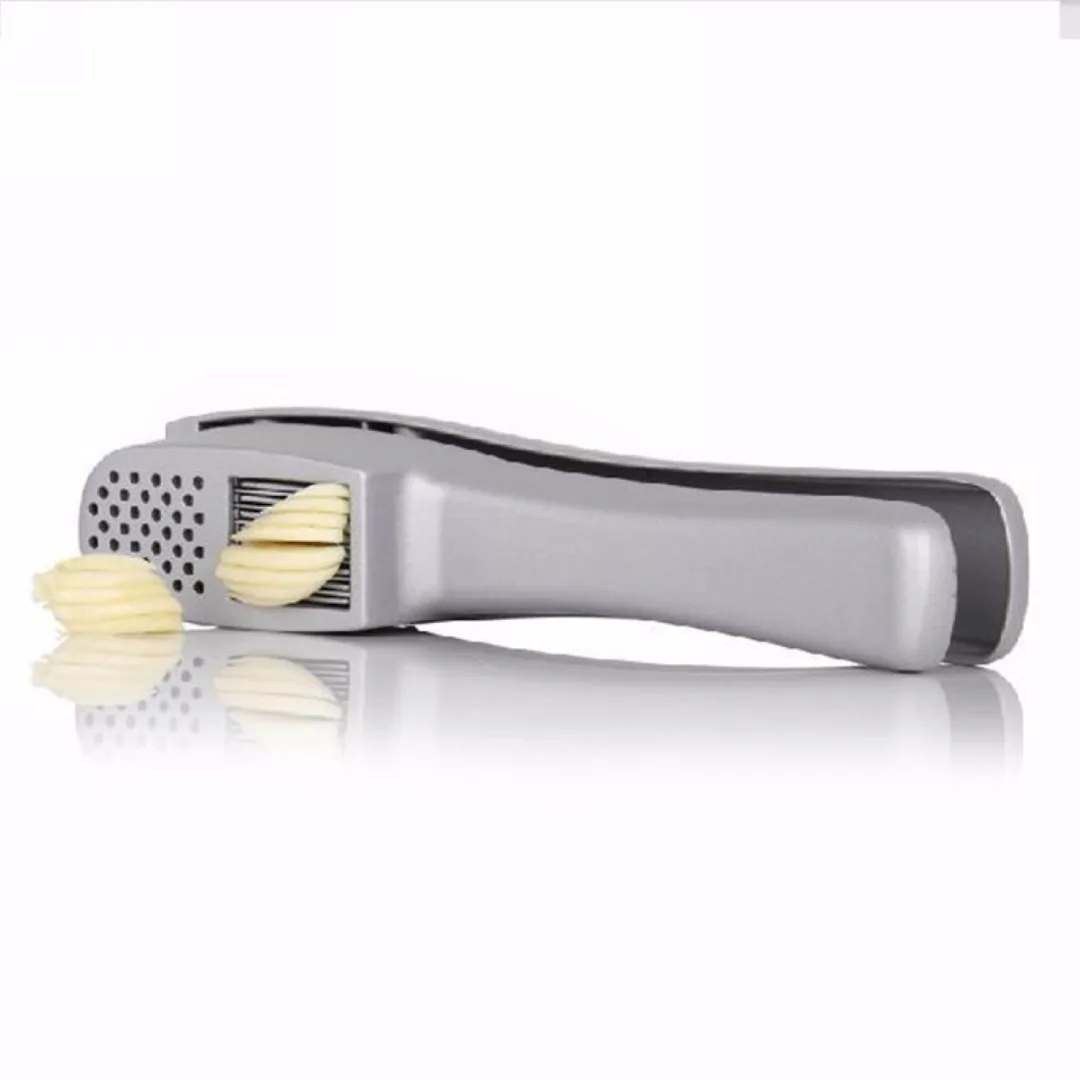 

1PC Garlic Press Slice 'N' Slicer Crusher Squeezer Presser Kitchen Gadget Aluminum