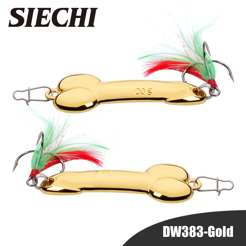 1 шт. рыболовная приманка SIECHI Spoon с пером 8 #6 #4 #2 # крючки золотистого цвета