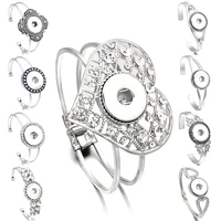 luwellever interchangeable rhinestone metal bracelet bangle 039 fit 18mm snap button charms bracelet for women jewelry gift
