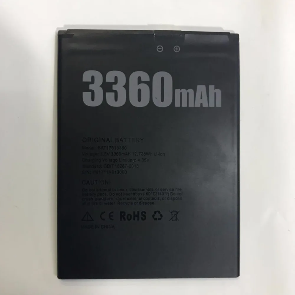 Новая батарея для мобильного телефона DOOGEE BAT17613360 X30 Doogee 3360mAh батарея|Аккумуляторы