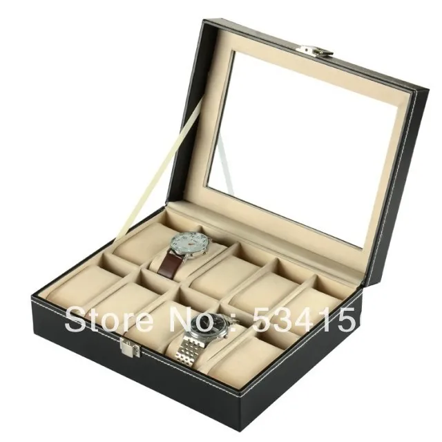 Бесплатная доставка роскошные кожаные коробки для часов кожаная коробка