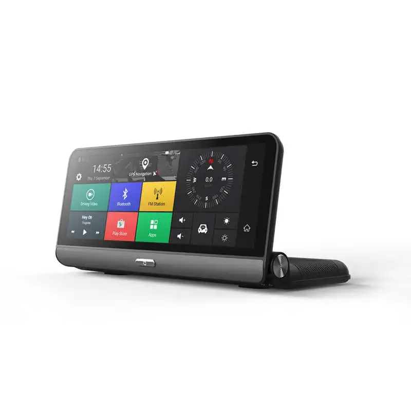 Складной автомобильный видеорегистратор 8 дюймов Dash Cam Android 5,1 Gps навигация двойной объектив камеры s Авто рекордер Full Hd 1080P Автомобильный видеорегистратор для