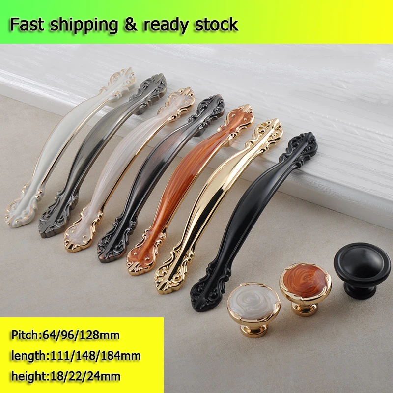 

2pcs Zinc Aolly Cabinet Handles Kitchen Cupboard Door Pulls Drawer Knobs European Fashion Furniture Handle Hardware
